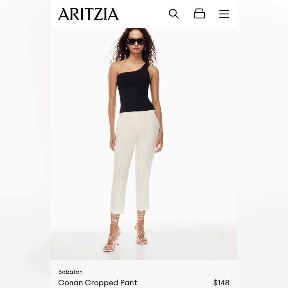 Babaton Conan Cropped Pant, Size 6, Colour: Espace